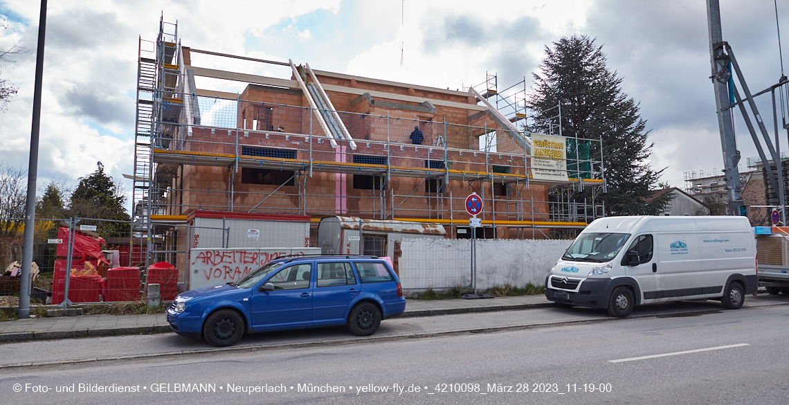 28.03.2023 - Baustelle Niederalmstraße 16 in Neuperlach